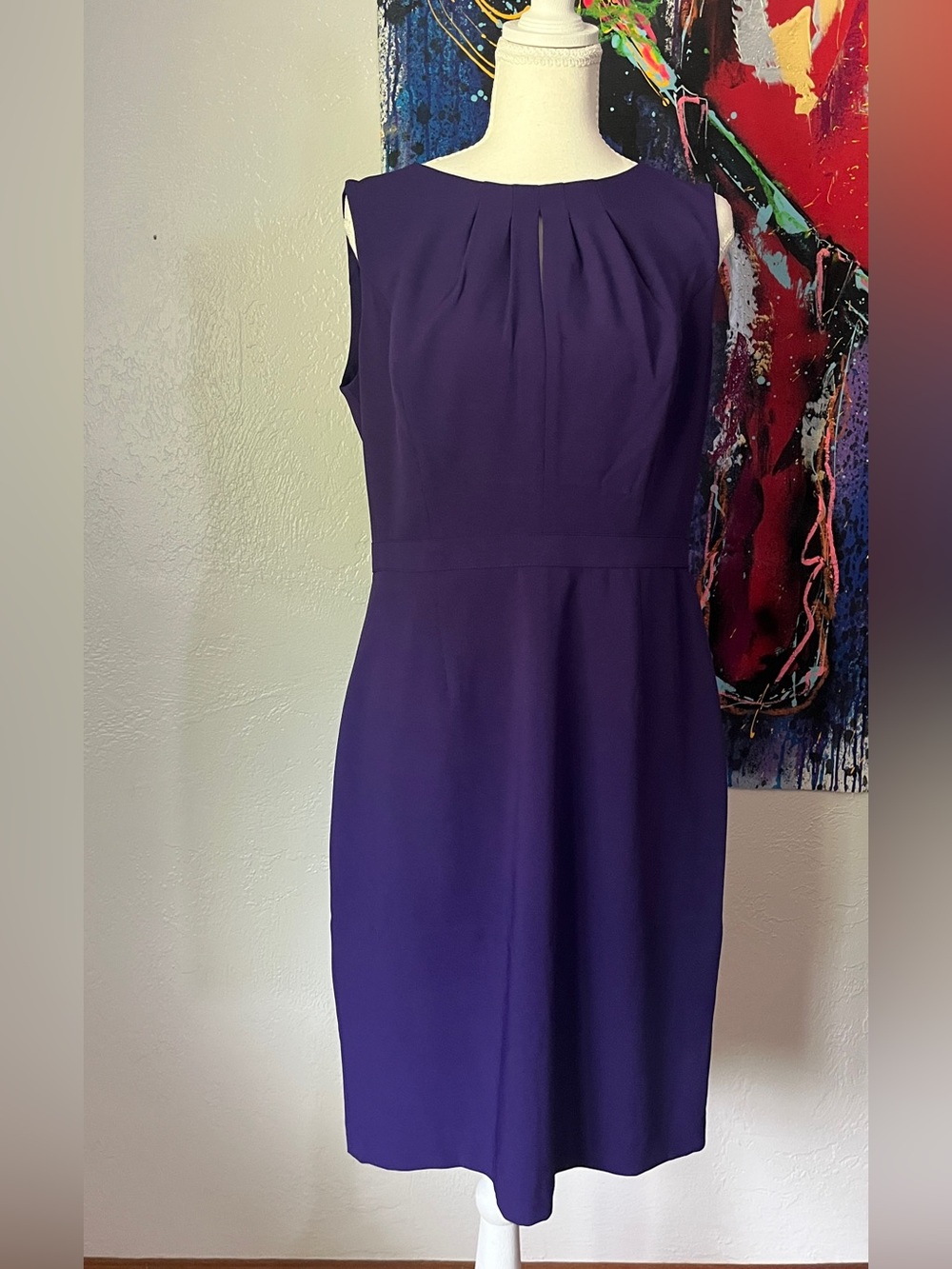 Talbots Sleeveless Purple Sheath Dress - Rich Violet